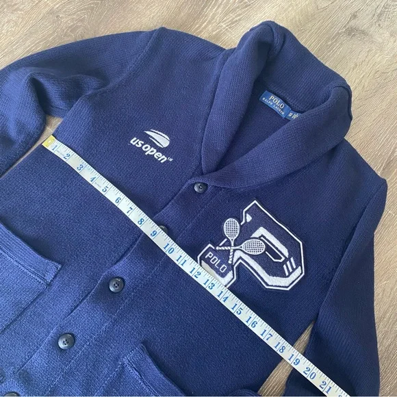 Polo Ralph Lauren US Open Cotton Cardigan RARE Sweater - Picture 11 of 16